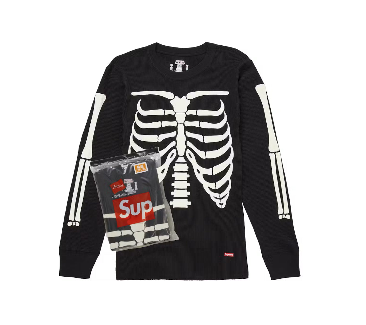 Supreme Hanes Bones Thermal Crew FW25 (1 Pack) Black