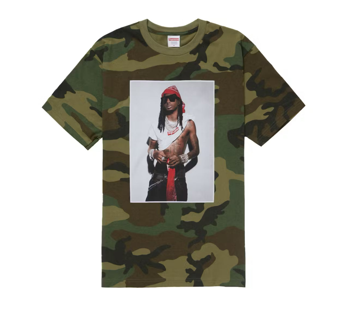 Supreme Playboi Carti Tee Woodland Camo
