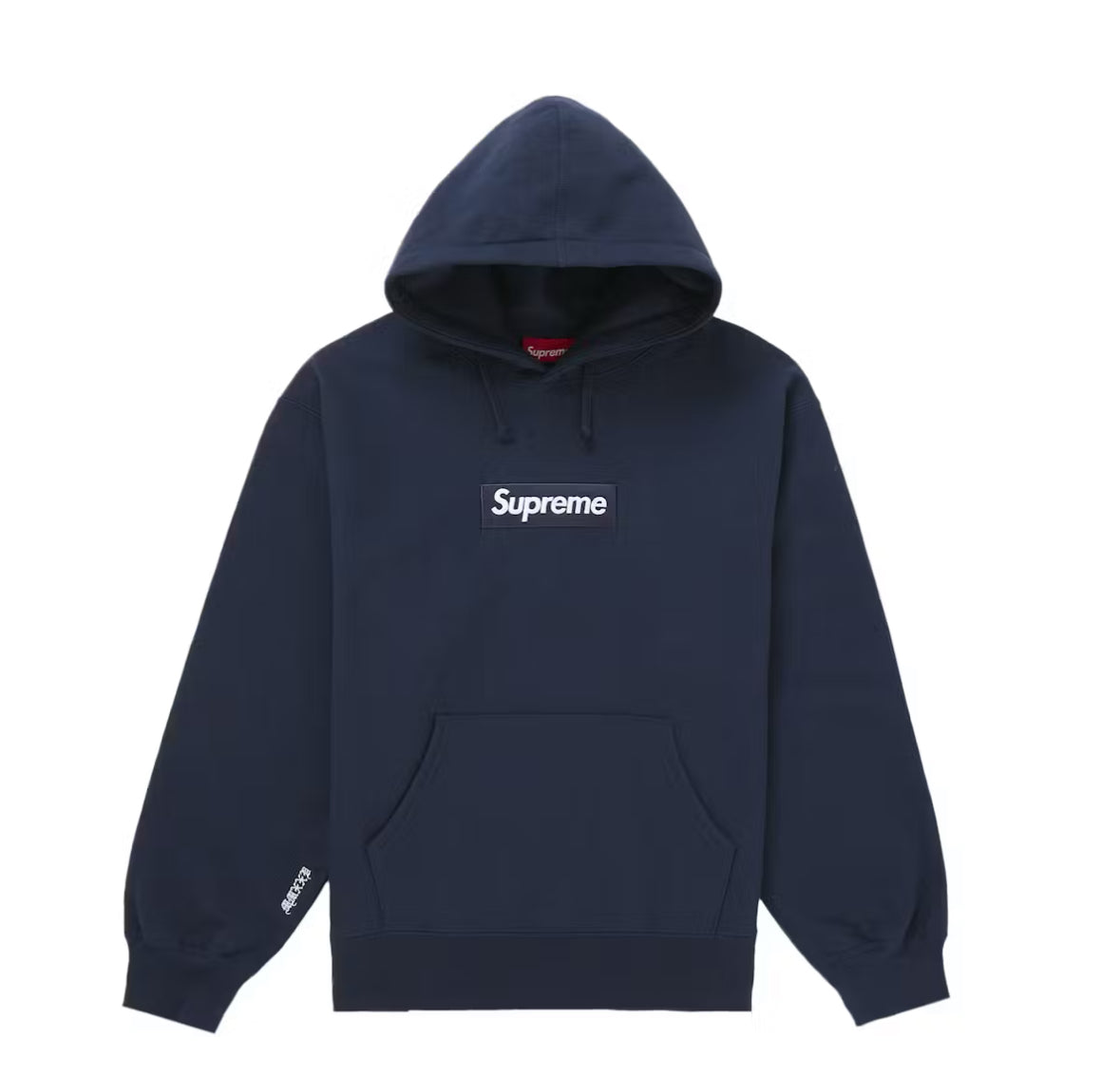 Supreme Box Logo Hooded Sweatshirt Navy