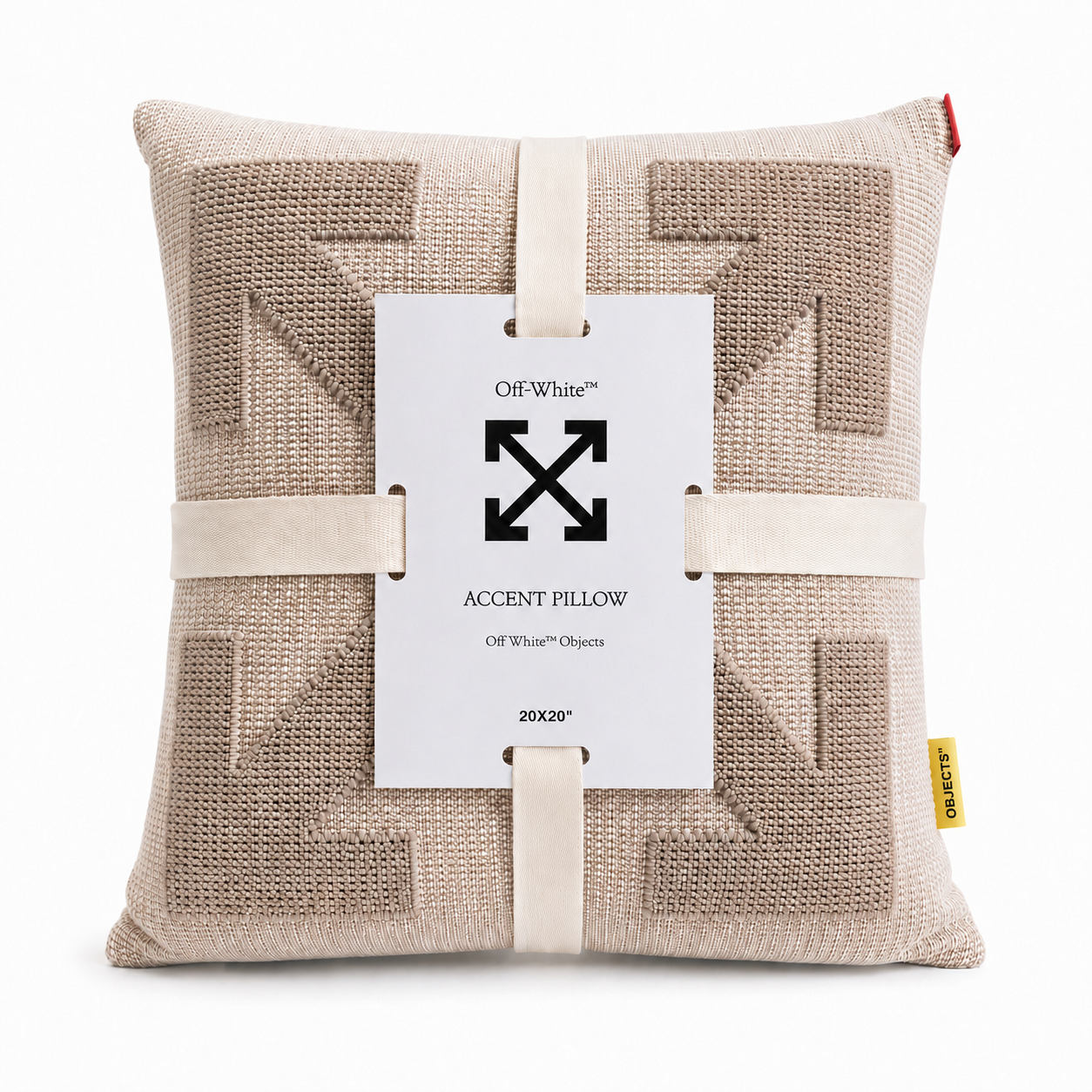 Off White Beige Arrow Pillow