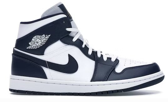 Jordan 1 Mid White Metallic Gold Obsidian