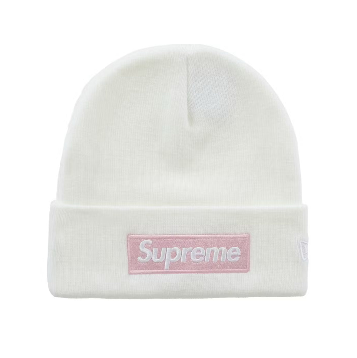 Supreme New Era Box Logo Beanie White