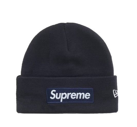 Supreme New Era Box Logo Beanie Navy