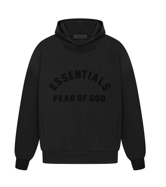 Fear of God Essentials Arch Logo Hoodie Jet Black