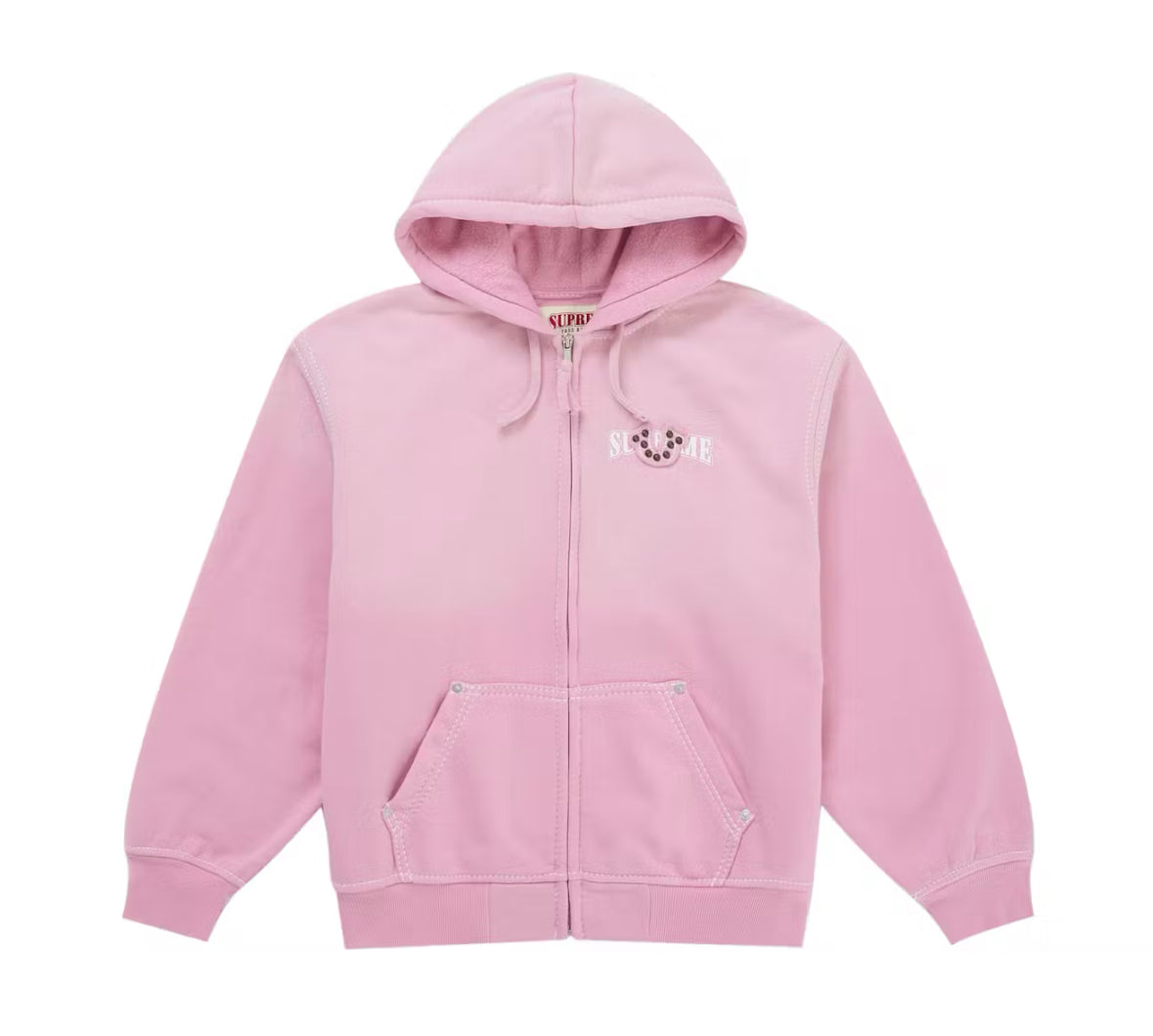 Supreme True Religion Zip Up Hooded Sweatshirt (FW25) Pink