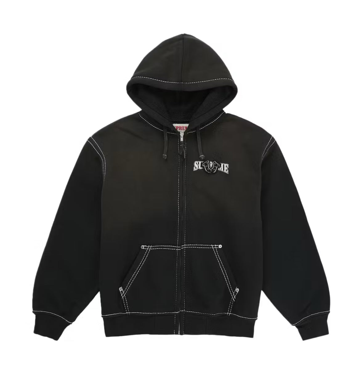 Supreme True Religion Zip Up Hooded Sweatshirt (FW25) Black
