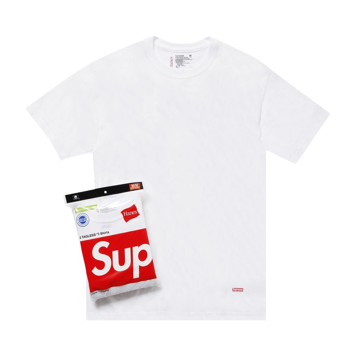 Supreme Hanes Tagless Tee (1 Szt.) White