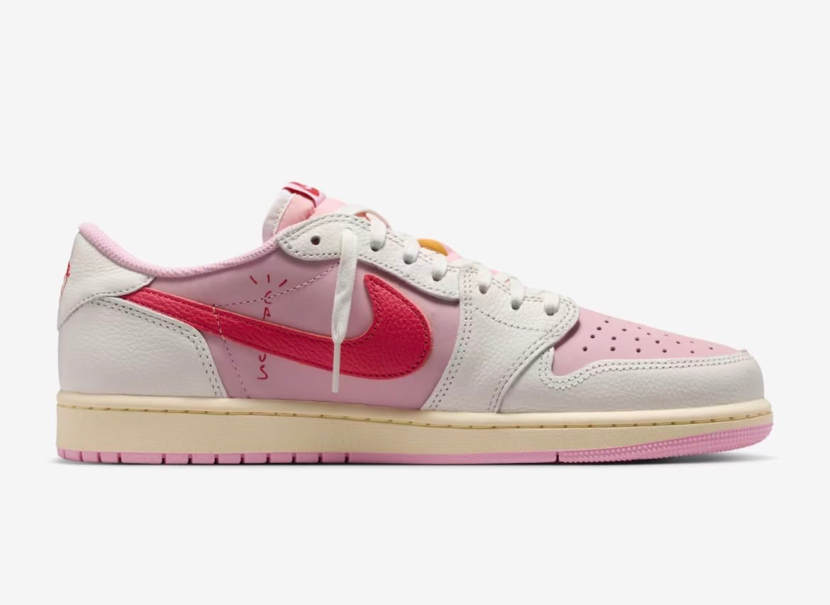 Jordan 1 Retro Low OG SP Travis Scott Sail Tropical Pink