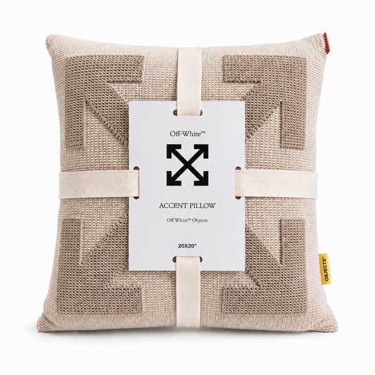 Off White Beige Arrow Pillow
